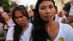 Kobiety z Filipin protestują przeciw deportacjom, Tel Awiw, sierpień 2019 r.