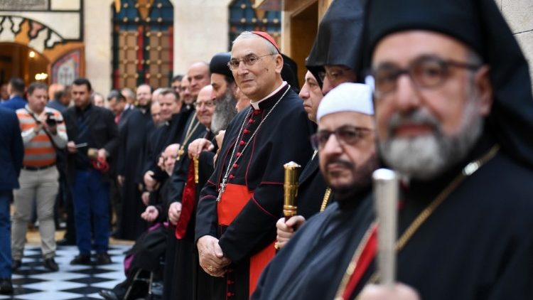 Kardinal Zenari mit syrischen Kirchen- und Religionsvertretern - eine Aufnahme von 2019