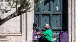 A homeless person in Rome