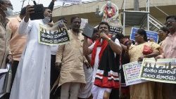Christliche und muslimische Dalit demonstrieren gemeinsam in Hydarabad