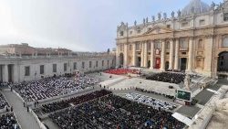Photo prise lors des funérailles de Benoît XVI.