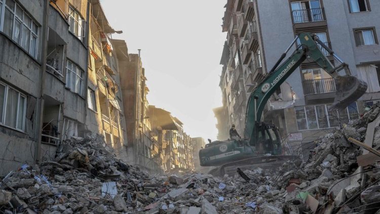Una immagine della devastazione provocata dal terremoto