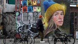 Frauendarstellung auf einer Wand in London