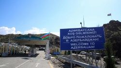 Ein Check-Point beim Berg-Karabach