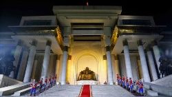 Una imagen del palacio presidencial en Mongolia