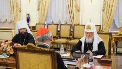 Cardinal Zuppi meets Russian Orthodox Patriarch Kirill