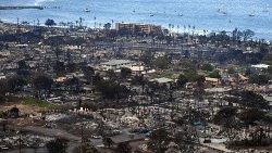 El escenario de la destrucción causada por el incendio en Hawái