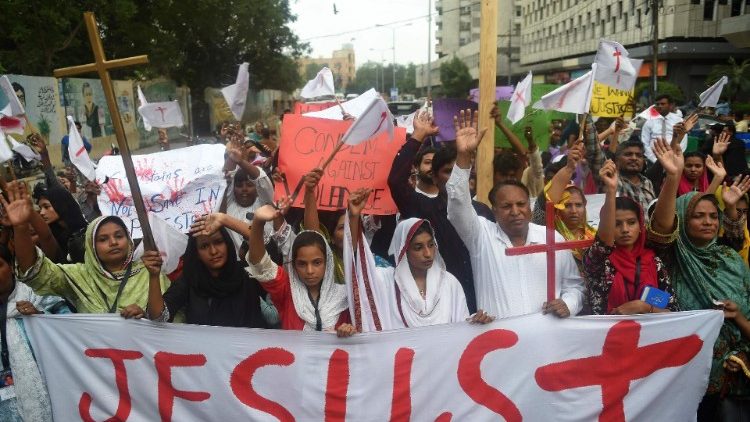 Eine Demo von Christen Ende August in Karatschi