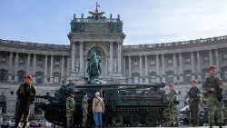 Militär vor der Hofburg in Wien, im Oktober letzten Jahres