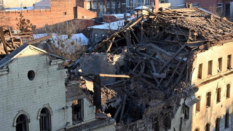 La distruzione a Kharkiv