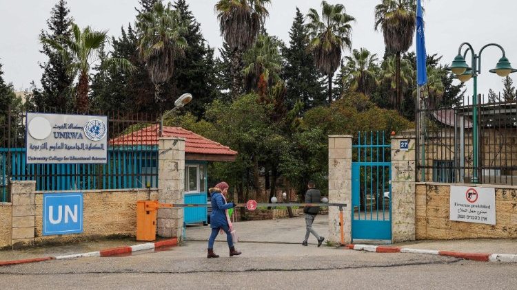 A UNRWA-run university school in the Occupied West Bank