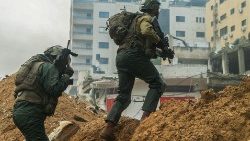 Tropas israelíes en el sur de Gaza 