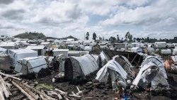 Vertriebene in einem Camp am Rande Gomas (18.4. 2024)