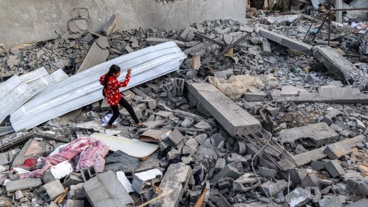 Le macerie di Rafah dopo i bombardamenti israeliani