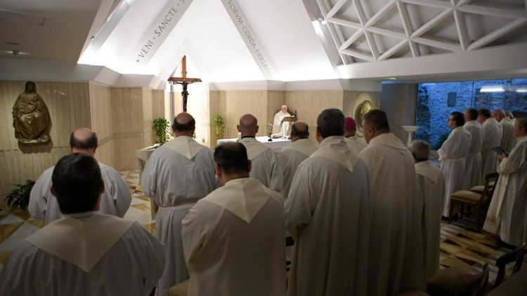 Le Pape a célébré la messe ce matin à la Maison Sainte-Marthe, ce 30 octobre 2017.