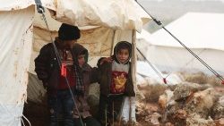 Desplazados sirios, foto de archivo
