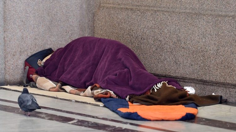 Ein Obdachloser