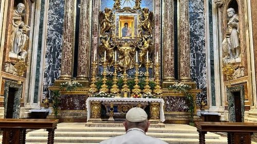 Pope Francis thanks Our Lady for journey to Lisbon