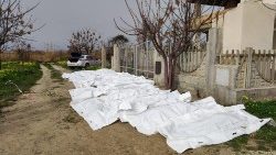 Les corps des naufragés en Calabre dans le sud de l'Italie, dimanche 26 février. 