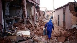 Ein Bild der Zerstörung im Dorf Ouirgane