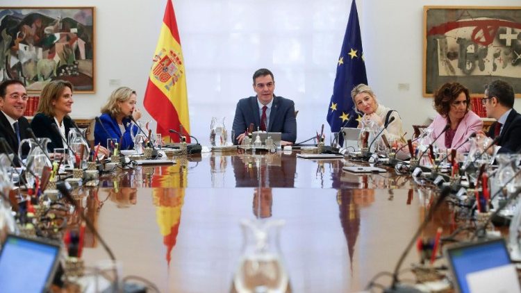 Première réunion du Conseil des ministres du nouveau gouvernement Sánchez, le 22 novembre 2023.