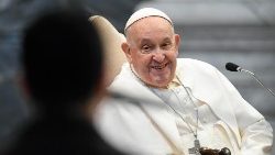 Papst im Gespräch mit Priestern