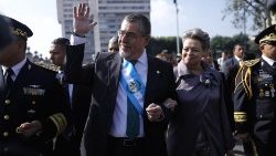 Guatemala's new president Arevalo presented as commander of country's armed forces 