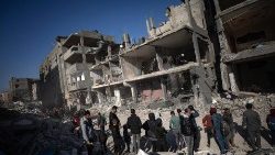 Zniszczenia w Rafah w Strefie Gazy, 22 lutego 2024 r.