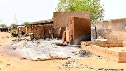 File photo of a village in Burkina Faso following an attack