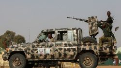 Sicherheitskräfte in Nigeria patrouillieren, um Entführungen zu verhindern 