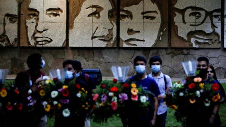 El Salvador, a recordação das vítimas da Uca no 33º aniversário, em novembro de 2022, do assassinato