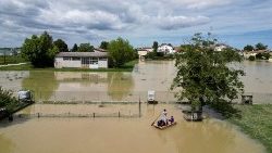 D'importants dégâts liés aux inondations en Emilie Romagne