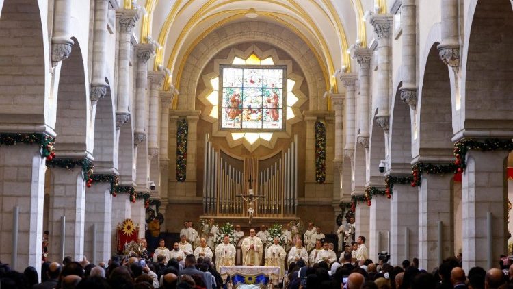 Le cardinal Pizzaballa lors de la messe de la nuit de Noël, lundi 25 décembre.