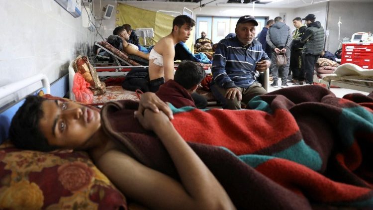 Des Palestiniens blessés à l'Hôpital Al Shifa ce 1er mars après l'attaque meurtrière menée par l'armée israélienne à Gaza. 