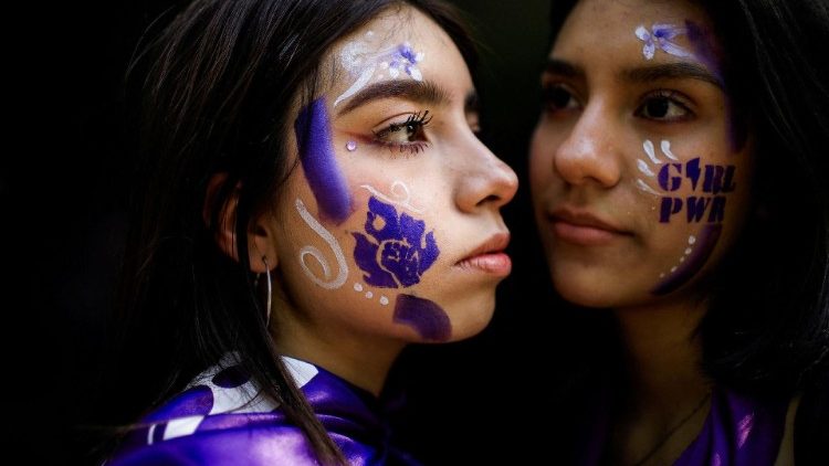 Manifestation à Mexico le 8 mars 2024 en faveur des droits des femmes. 