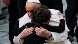 Rencontre du Pape avec le personnel, les dirigeants et des enfants maldes de l'hôpital Bambino Gesù
