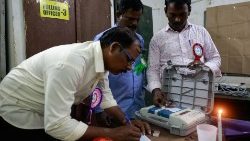 Wahllokal in Tamil Nadu 