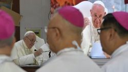 File photo of Pope Francis' meeting with FABC members in Thailand