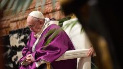 O Papa Francisco na missa de Quarta-feira de Cinzas