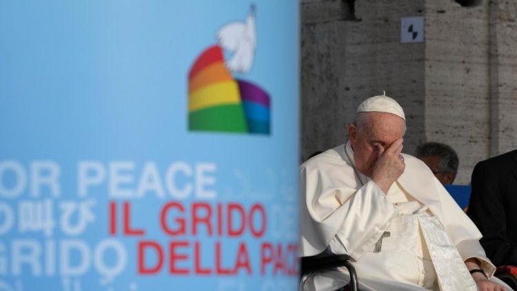 Im Vorjahr: Der Papst beim Sant'Egidio Friedenstreffen 2022 in Rom