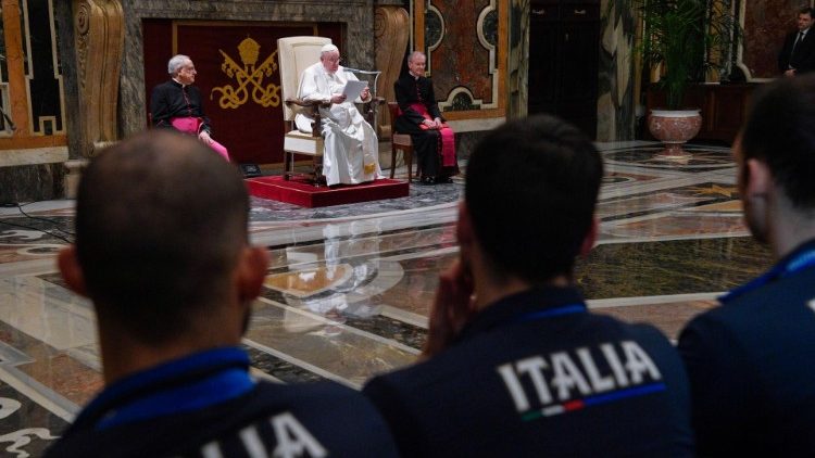 Audiencia del Papa a los miembros de la Federación italiana de Voleibol