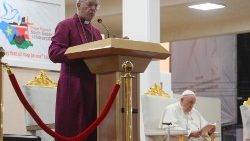 L'arcivescovo di Canterbury Justin Welby alla preghiera ecumenica al mauseleo John Garang di Giuba