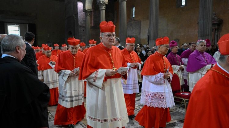Cardinal in the procession before the Ash Wednesday Mass