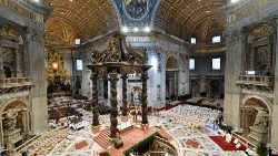 Una cerimonia della Settimana Santa nella Basilica di San Pietro 