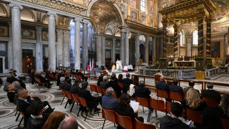 Un'altra immagine della celebrazione nella Basilica di Santa Maria Maggiore