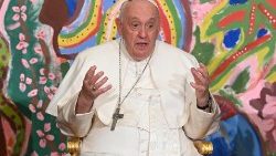 El Papa en el encuentro con Scholas Occurrentes, en mayo de 2023