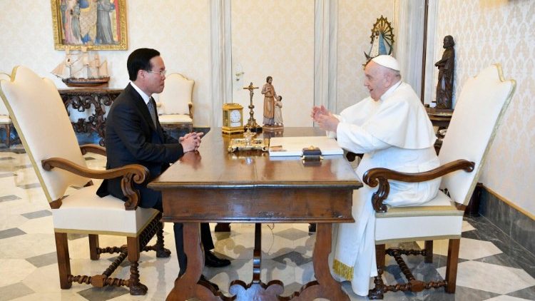 Francesco a colloquio con il presidente del Vietnam Vo Van Thuong
