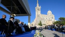 Momento de Recolhimento no Memorial dos Migrantes e dos Marinheiros mortos no mar, em Marselha
