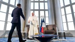 Encontro de Francisco com o presidente da República da França, Emmnauel Macron