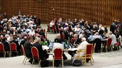 Synodenversammlung am 25.10.2023, mit Papst Franziskus